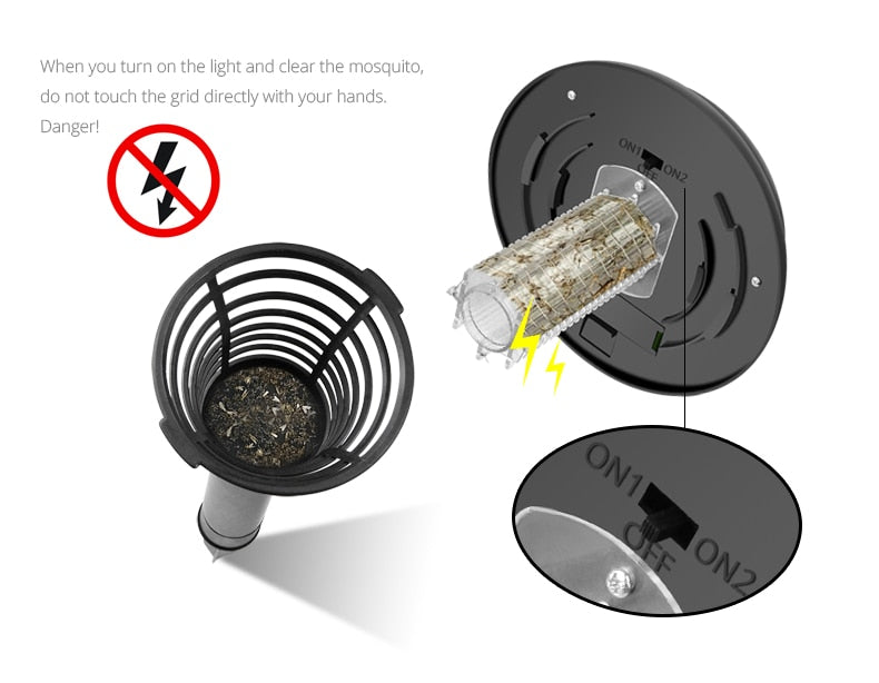 Solarbetriebene LED Anti-Mücken Lampe