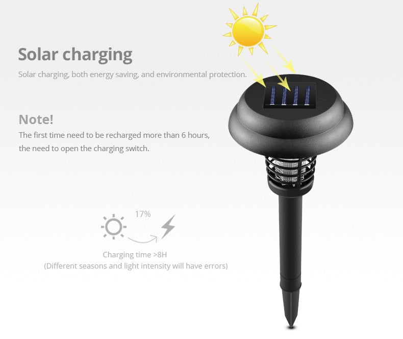 Solarbetriebene LED Anti-Mücken Lampe